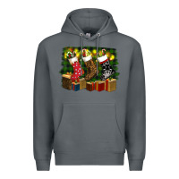 Rock Christmas Santa Socks Premium Hoodie - RanaPortraitStore