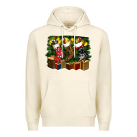 Sandshell Christmas Santa Socks Premium Hoodie - RanaPortraitStore