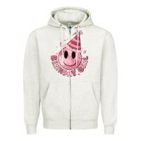 Oatmeal Heather birthday girl Zipper Hoodie - MaliasSmallBusiness