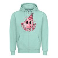 Seafoam birthday girl Zipper Hoodie - MaliasSmallBusiness