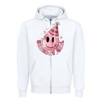 White birthday girl Zipper Hoodie - MaliasSmallBusiness
