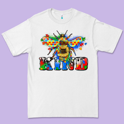 Bee Kind Autism Premium Tee Designed By Zillion Design Studio