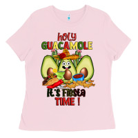 Bubblegum Pink holy guacamole its fiesta time Ladies Tee - JahusDesignShop