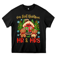 Black our first christmas as mr and mrs Heavy Core Tee - Zillion Design Studio