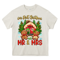 Cream our first christmas as mr and mrs Heavy Core Tee - Zillion Design Studio