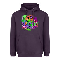Plum halloween candy patches Heavyweight Hoodie - BundleAndBundleShop