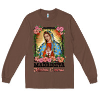 Chestnut madrecita muchas gracias lady of Guadalupe Long Sleeve Tee - BarkalooDesign