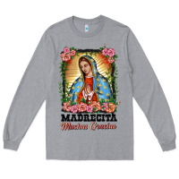 Heather Grey madrecita muchas gracias lady of Guadalupe Long Sleeve Tee - BarkalooDesign