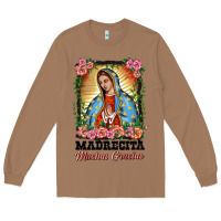 Toasted Coconut madrecita muchas gracias lady of Guadalupe Long Sleeve Tee - BarkalooDesign