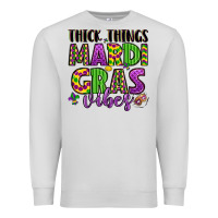 Dove Grey thick things mardi gras vibes Premium Sweatshirt - LillyAllenDesigns