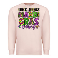 Pale Pink thick things mardi gras vibes Premium Sweatshirt - LillyAllenDesigns