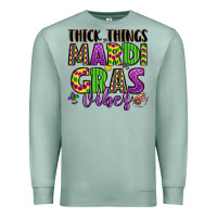 Seafoam thick things mardi gras vibes Premium Sweatshirt - LillyAllenDesigns