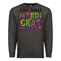 Smoke thick things mardi gras vibes Premium Sweatshirt - LillyAllenDesigns