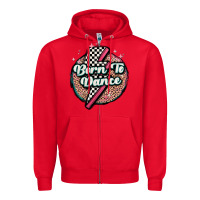 Red born to dance Zipper Hoodie - MaliasSmallBusiness