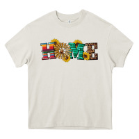Cream western home wind wheel Heavy Core Tee - Artiststas