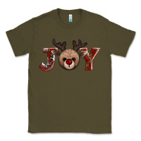 Army Green joy reindeer Classic Tee - AdoDesignShop
