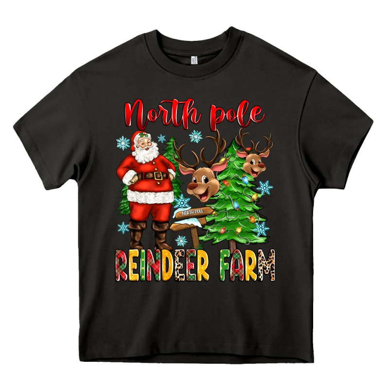 North Pole Reindeer Farm Heavy Core Tee by Zillion Design Studio | Teevron