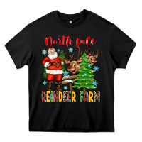 Black north pole reindeer farm Heavy Core Tee - Zillion Design Studio