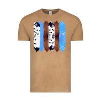 Vintage Camel Western Farm Life Cowhide Wood Blue Glitter Brush Stroke Vintage Tee - Bettercallsaul
