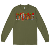 Army Green madre lady of guadelupe Long Sleeve Tee - BarkalooDesign