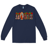 Navy madre lady of guadelupe Long Sleeve Tee - BarkalooDesign