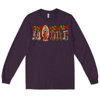 Plum madre lady of guadelupe Long Sleeve Tee - BarkalooDesign