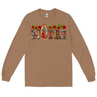 Toasted Coconut madre lady of guadelupe Long Sleeve Tee - BarkalooDesign