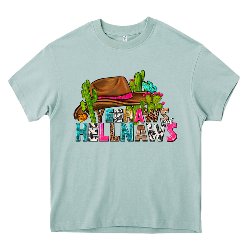Yeehaws And Hellnaws Heavy Core Tee by texasbilliewilder | Teevron