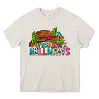 Cream yeehaws and hellnaws Heavy Core Tee - texasbilliewilder