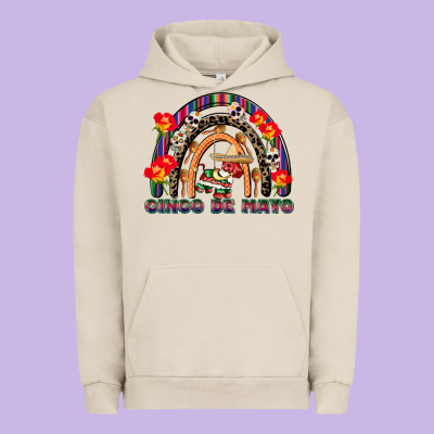 Cinco De Mayo Rainbow Urban Hoodie Designed By Cowgirlartshop