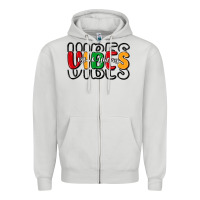 Dove Grey black history vibes Zipper Hoodie - MaliasSmallBusiness
