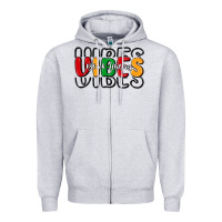 Heather Grey black history vibes Zipper Hoodie - MaliasSmallBusiness