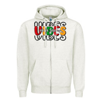 Oatmeal Heather black history vibes Zipper Hoodie - MaliasSmallBusiness