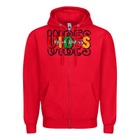 Red black history vibes Zipper Hoodie - MaliasSmallBusiness