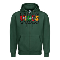 Sports Green black history vibes Zipper Hoodie - MaliasSmallBusiness
