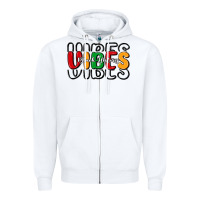 White black history vibes Zipper Hoodie - MaliasSmallBusiness