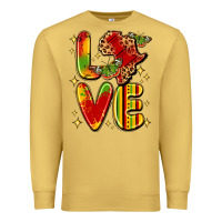 Antique Gold love juneteenth Premium Sweatshirt - LillyAllenDesigns
