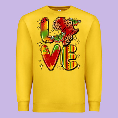 Love Juneteenth Premium Sweatshirt Designed By Lillyallendesigns
