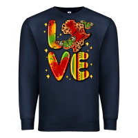 Navy love juneteenth Premium Sweatshirt - LillyAllenDesigns