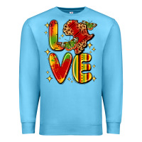 Ocean Blue love juneteenth Premium Sweatshirt - LillyAllenDesigns