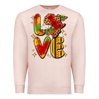 Pale Pink love juneteenth Premium Sweatshirt - LillyAllenDesigns
