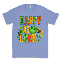 Colony Blue happy go lucky  with coin and shamrock Classic Tee - Artiststas