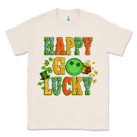 Natural happy go lucky  with coin and shamrock Classic Tee - Artiststas