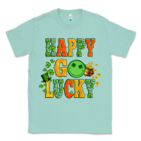 Seafoam happy go lucky  with coin and shamrock Classic Tee - Artiststas