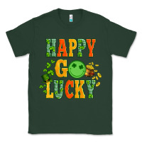 Sports Green happy go lucky  with coin and shamrock Classic Tee - Artiststas