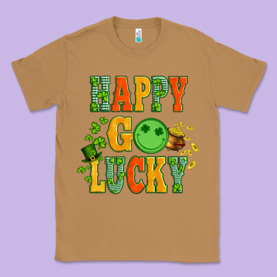 Happy Go Lucky  With Coin And Shamrock Classic Tee Designed By Artiststas