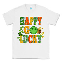 White happy go lucky  with coin and shamrock Classic Tee - Artiststas
