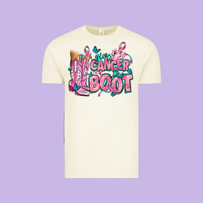 Give The Cancer Boot Vintage Tee Designed By Adodesignshop