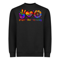Black peace love equality Heavyweight Sweatshirt - JahusDesignShop