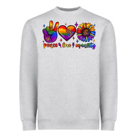 Heather Grey peace love equality Heavyweight Sweatshirt - JahusDesignShop
